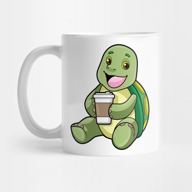 Turtle with Shell & Coffee to go by Markus Schnabel